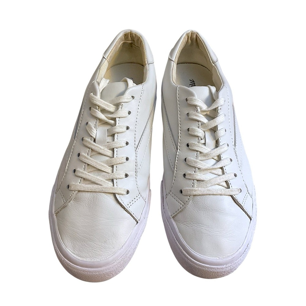 Madewell MWL Sidewalk Low Top White Leather Sneakers Shoes Women's 9/Men's 7.5